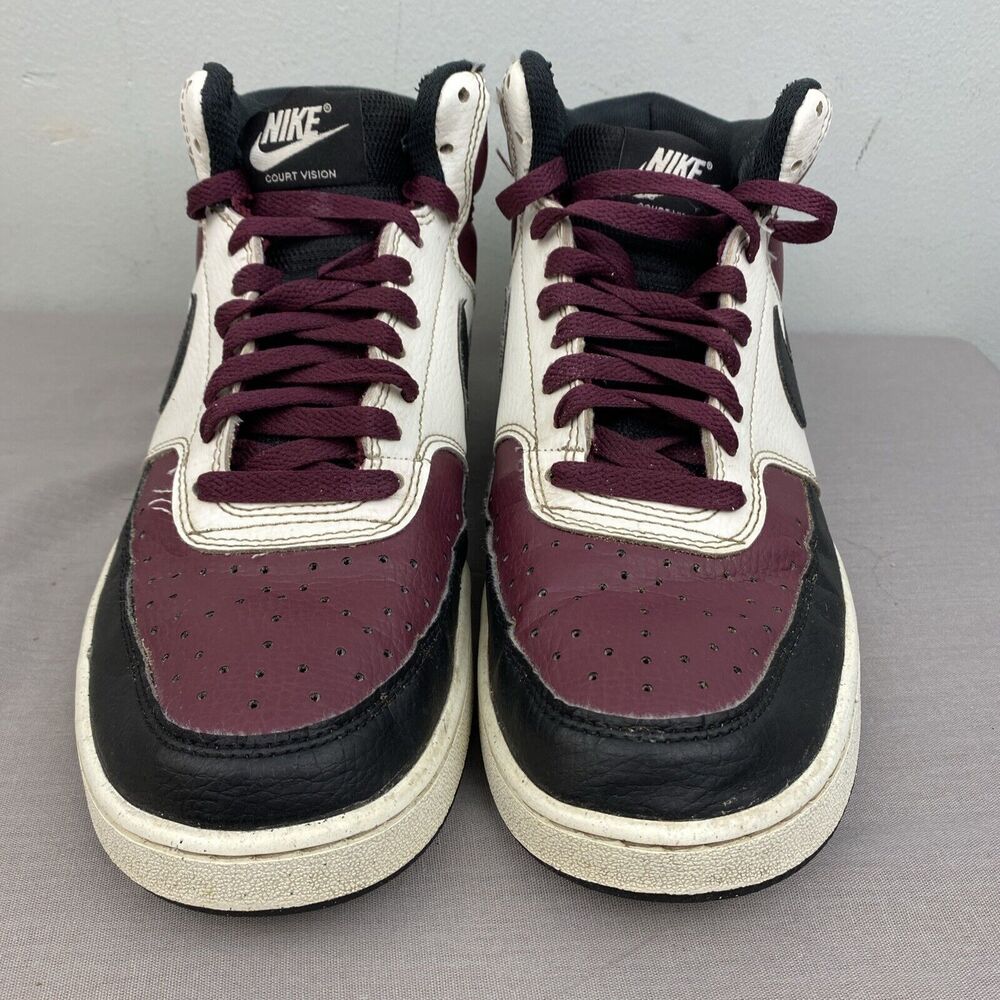 Nike shoes men's 8.5 red lace Court Vision Mid dn3577-600 Basketball Stylish - Picture 2 of 8